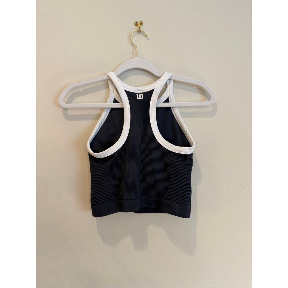 Wilson On The Daily Brami Crop Tank Top Navy White Women's Size Small - Picture 3 of 4